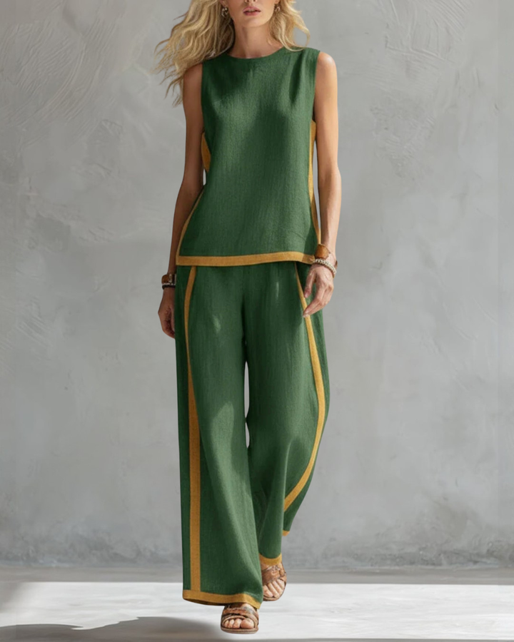 Quena | Conjunto sin mangas de pantalón ancho