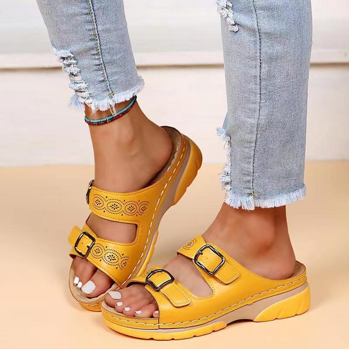 Isadora | Sandalias acolchadas de doble hebilla