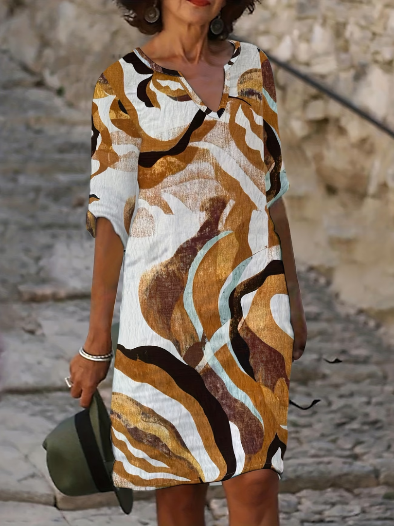 Mercedes | Vestido de verano con estampado artístico