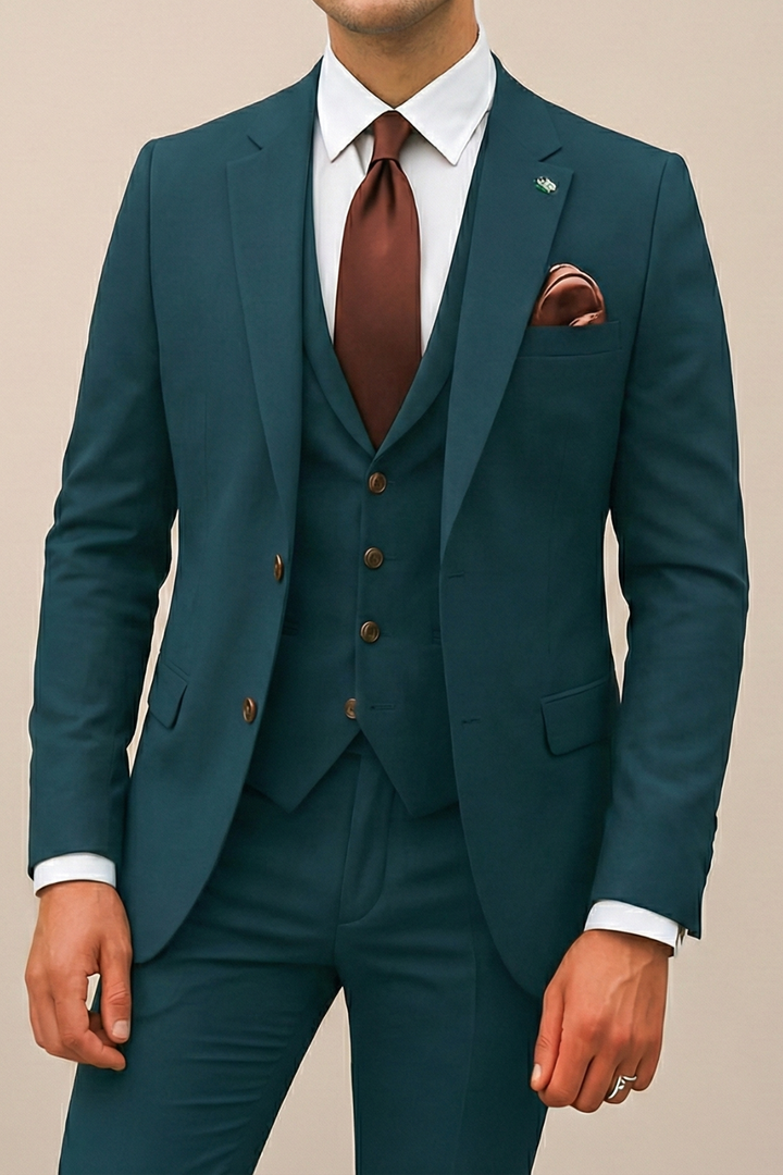 Maximiliano | Traje de tres piezas de corte moderno