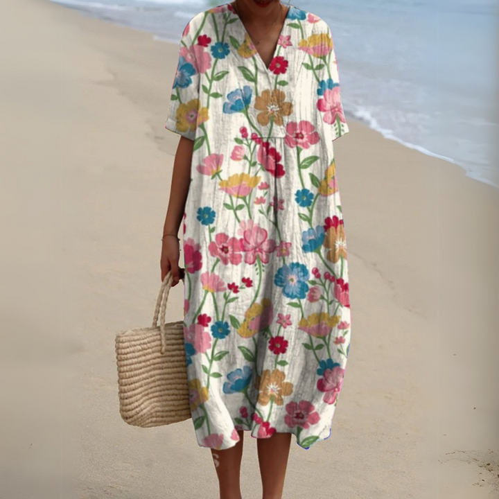 María Ignacia | Vestido floral escote V