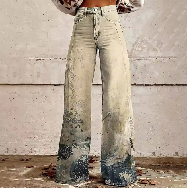 Simona | Pantalón bohemio de pierna ancha
