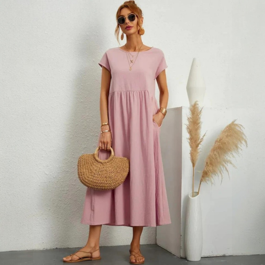 Selena | Vestido Casual Elegante con Bolsillos