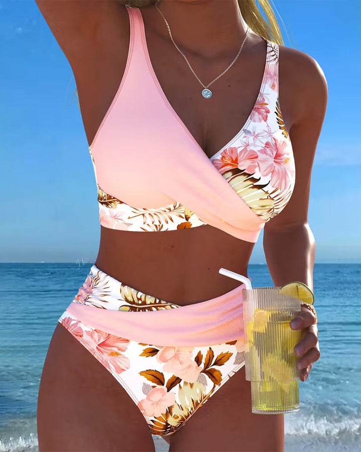 Pascal | Bikini floral de tiro alto