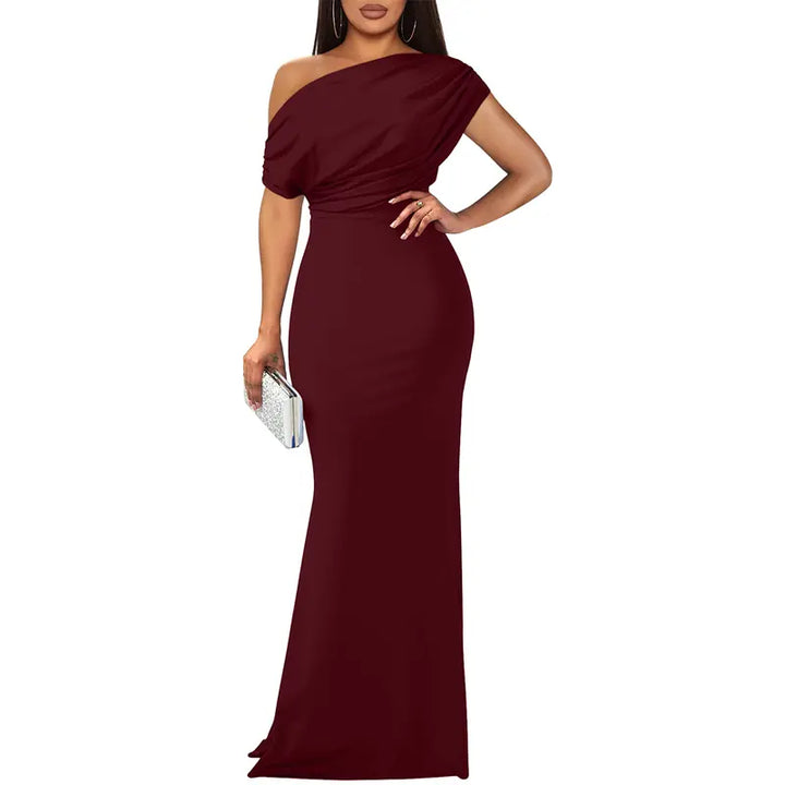 Imelda | Vestido largo de fiesta con escote asimétrico