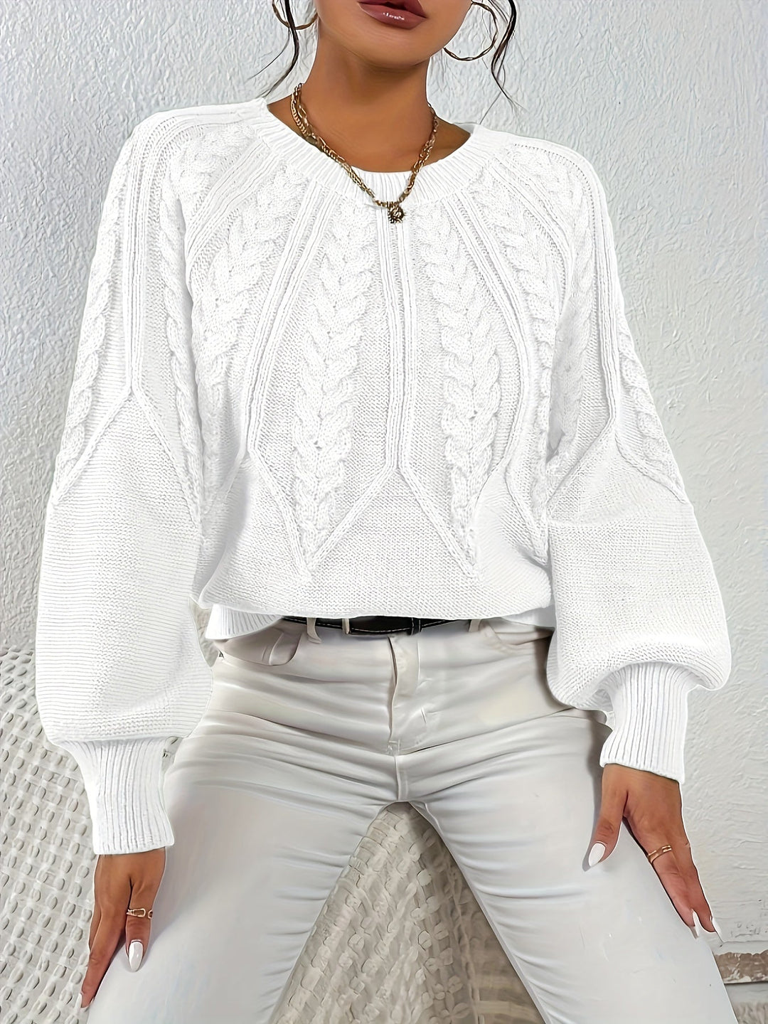 Sarita | Sweater de punto trenzado holgado
