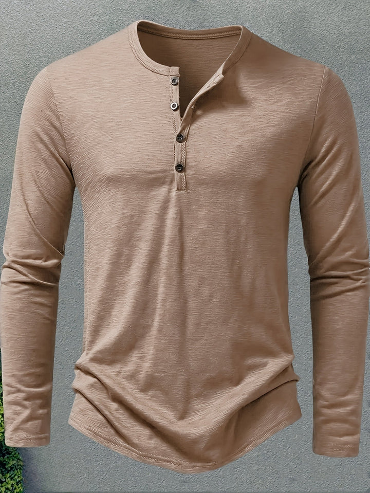 Gerardo | Polera henley de manga larga