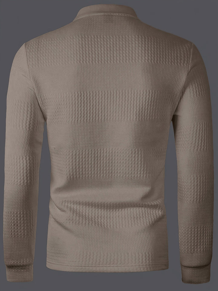 José | Polera polo texturada de manga larga