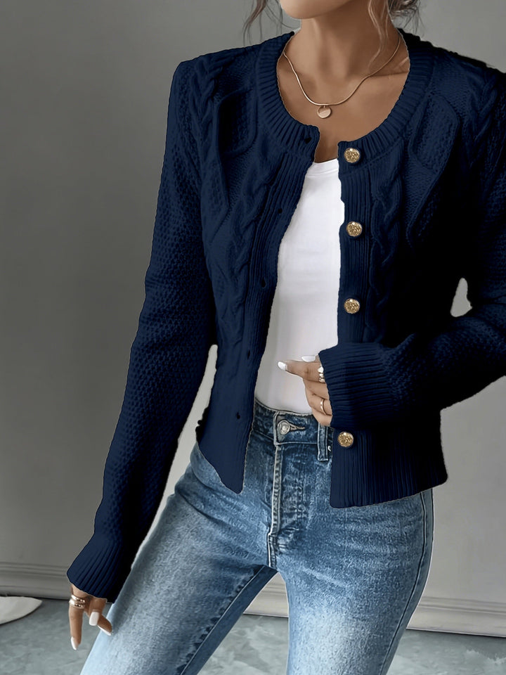 Begoña | Cardigan de punto trenzado con botones