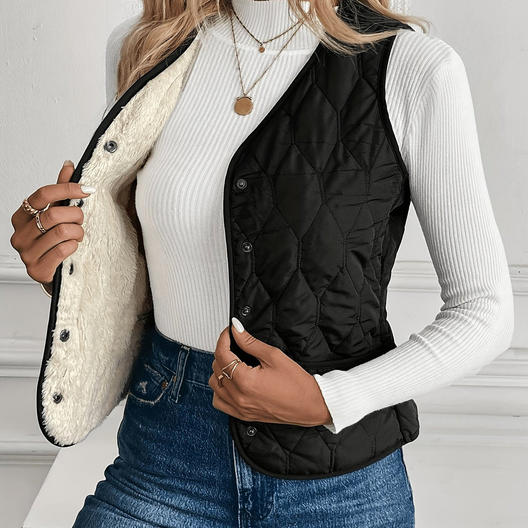 Odette | Chaleco acolchado reversible