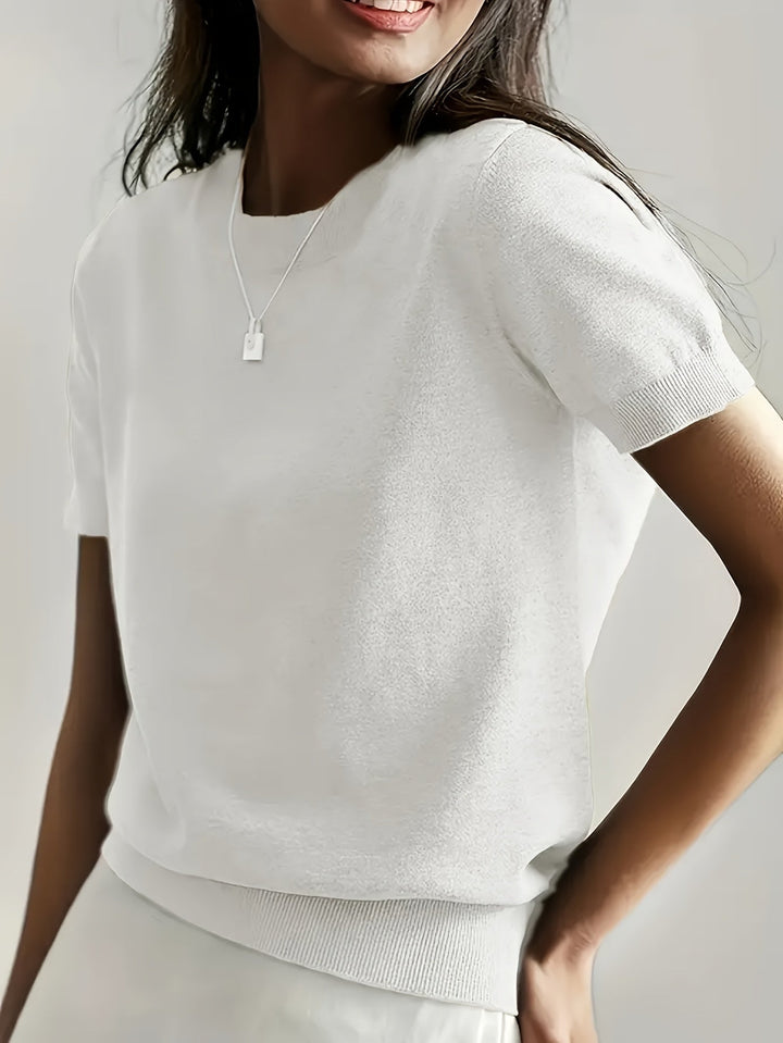 Lucila | Sweater de punto fino manga corta
