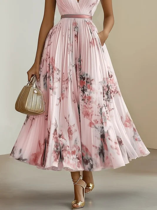 Jeannette | Vestido largo sin mangas con escote en V