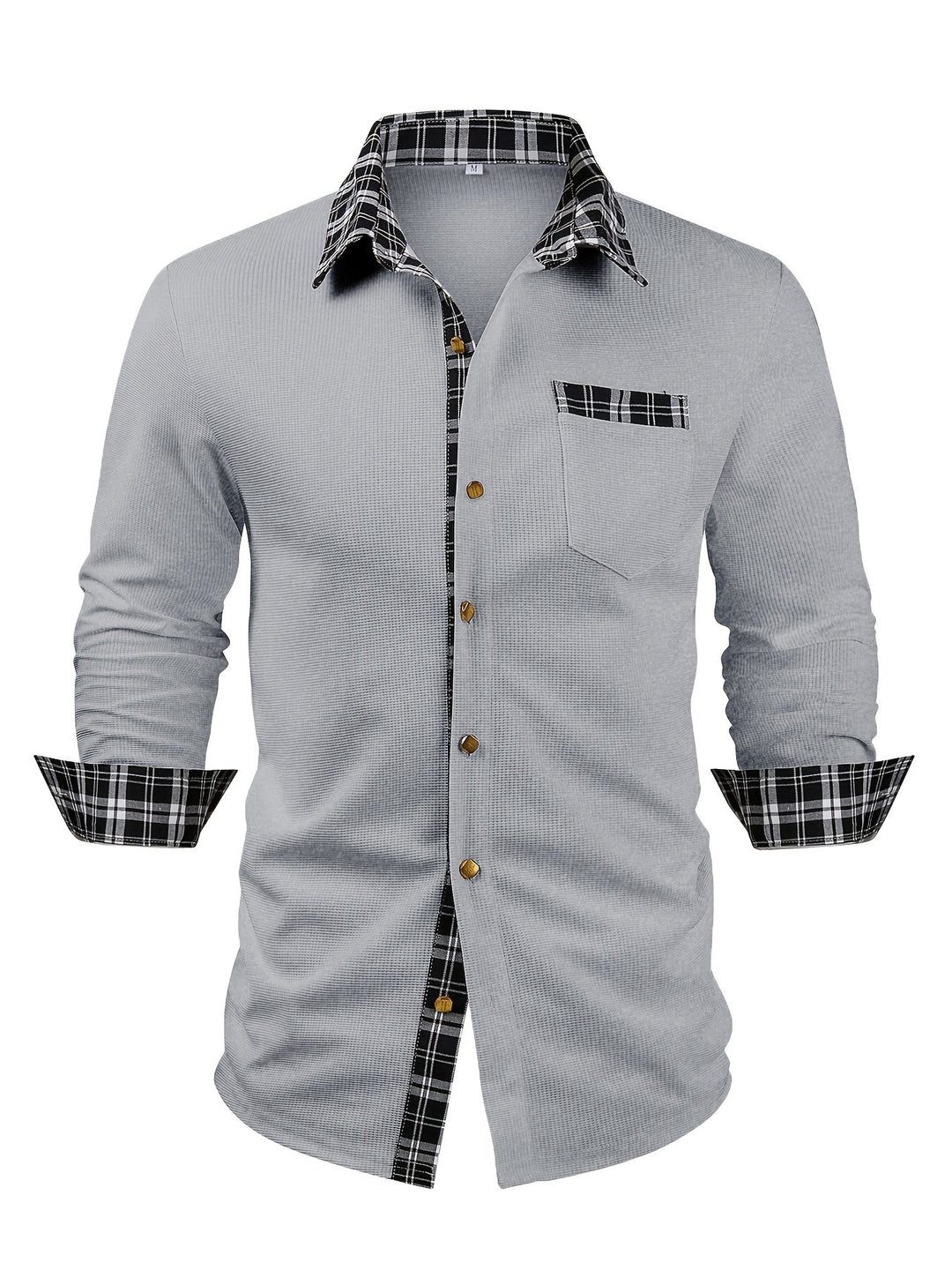 Marcelo | Camisa texturada con detalles a cuadros