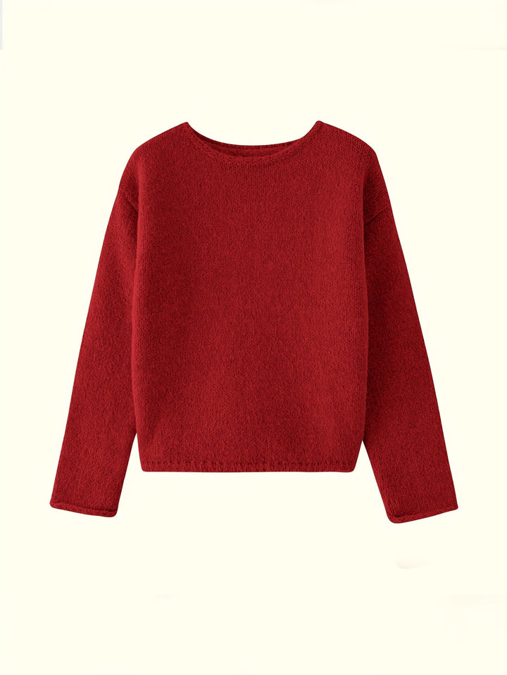 Escarlet | Sweater cuello redondo holgado