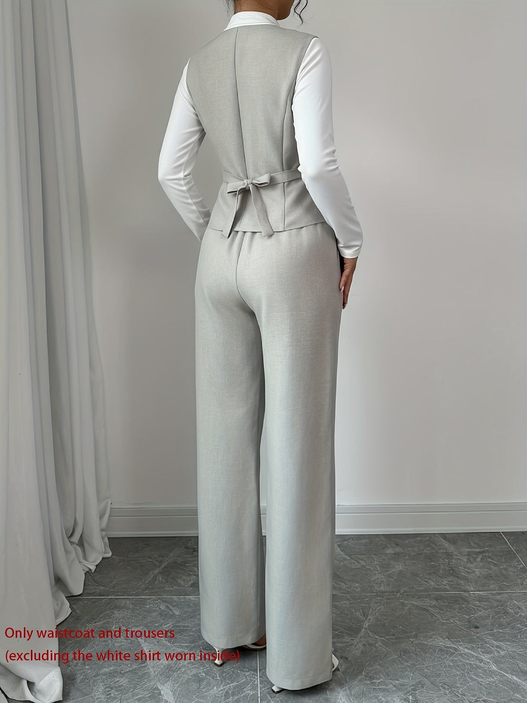 Carmela | Conjunto de chaleco y pantalón de pierna ancha