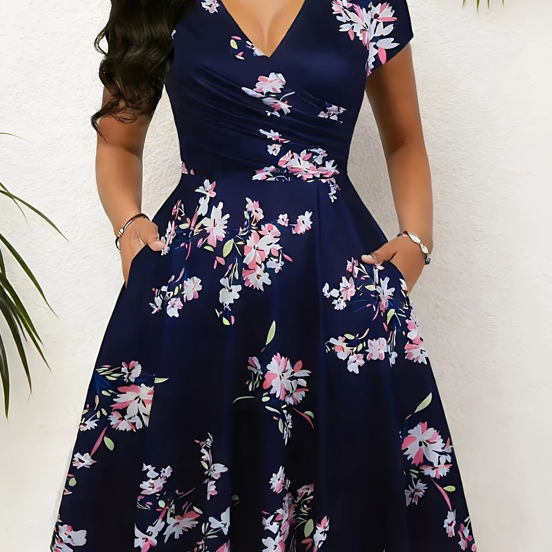 Nayadeth | Vestido floral corte A con bolsillos
