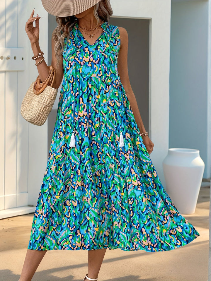Berenice | Vestido largo bohemio con vuelo