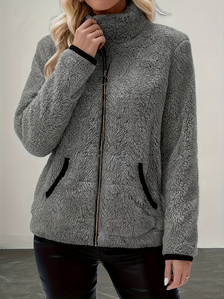 Marizza | Chaqueta peluche con cierre