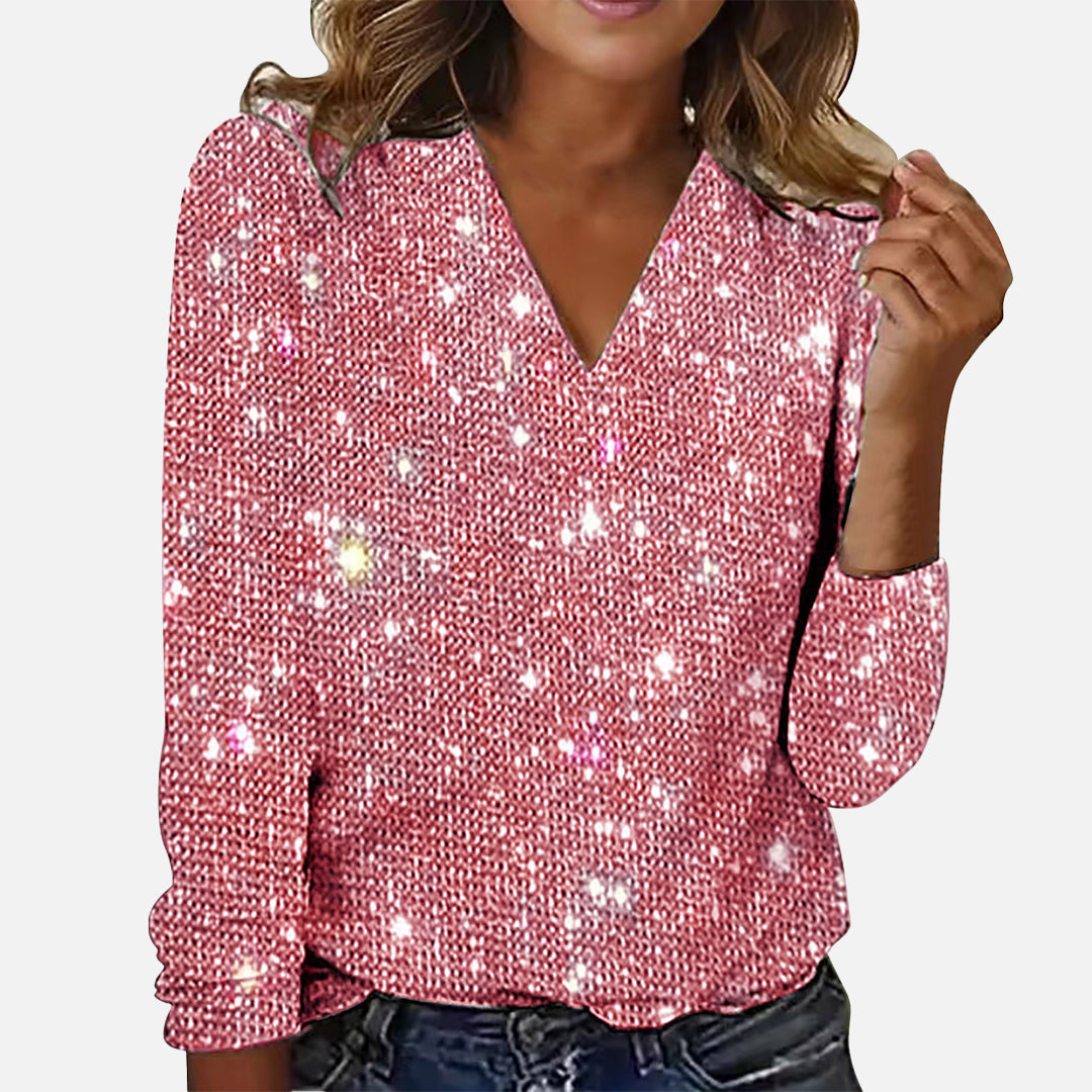 Diana | Blusa de Diamante con Escote en V