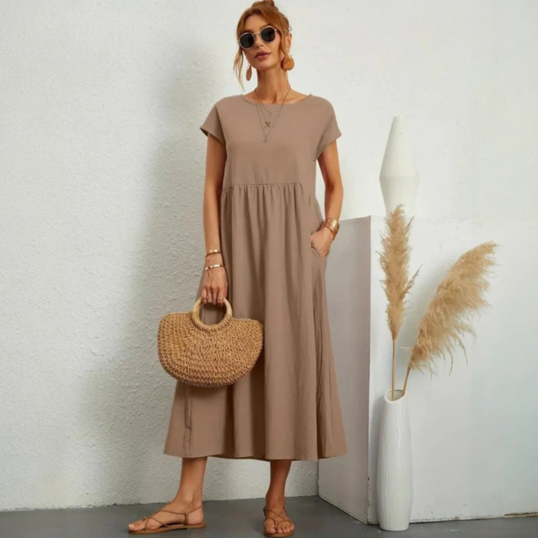 Selena | Vestido Casual Elegante con Bolsillos