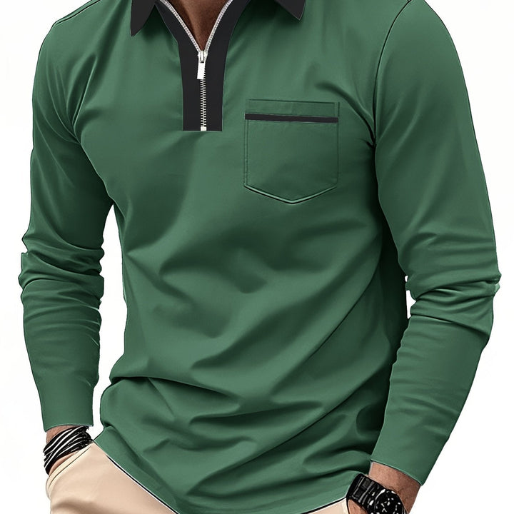Ernesto | Polera polo con cuello en contraste y cierre