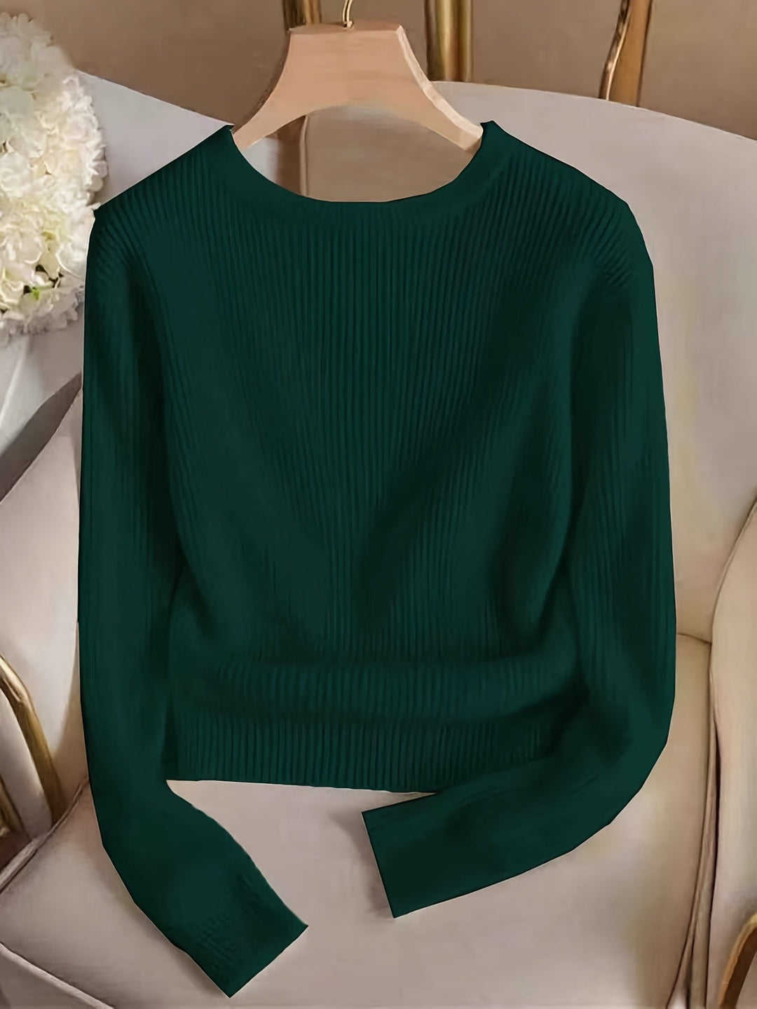Kimberly | Sweater acanalado con botones en puños