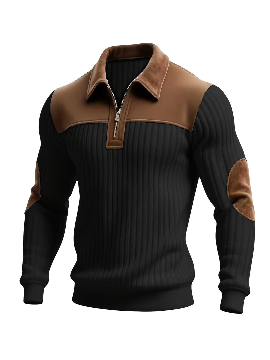 Dante | Sweater bicolor con cierre corto