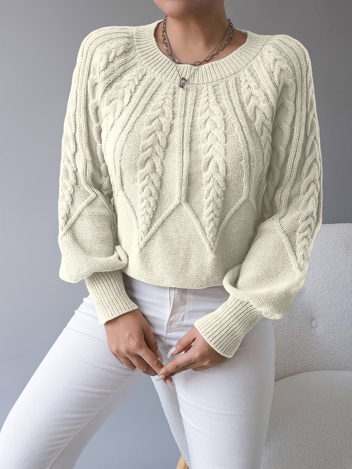 Clementina | Sweater tejido con textura de trenzas