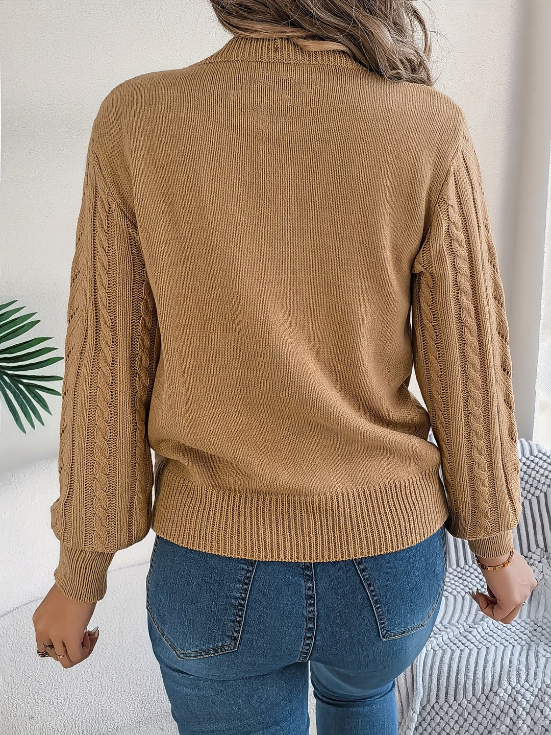 Tabita | Sweater texturado de punto trenzado