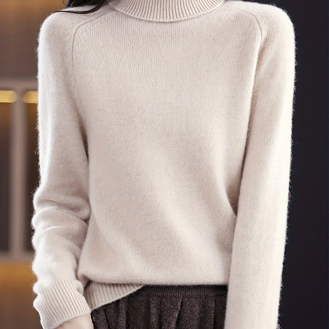 Giselle | Sweater cuello tortuga de punto suave