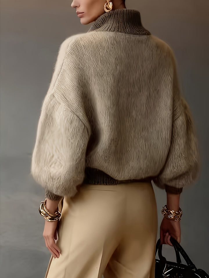 Ana | Sweater holgado con medio cierre