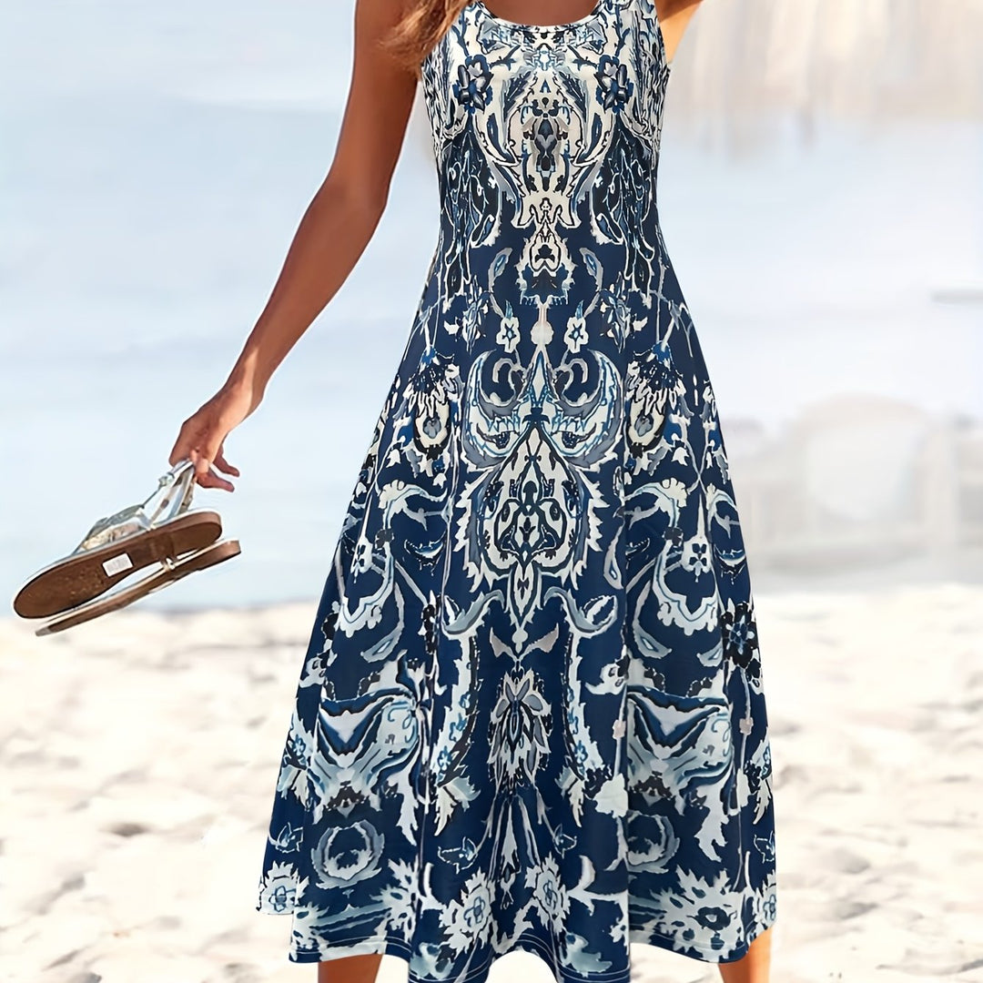 Jocelyn | Vestido largo floral sin mangas
