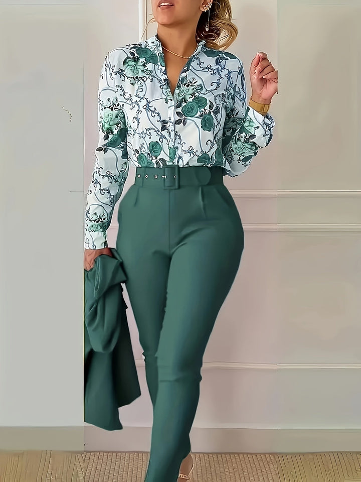 María Marta | Conjunto elegante de dos piezas con estampado floral