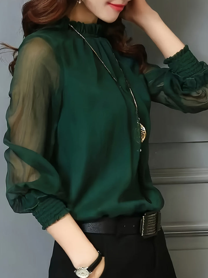 Ariela | Blusa manga larga con cuello alto