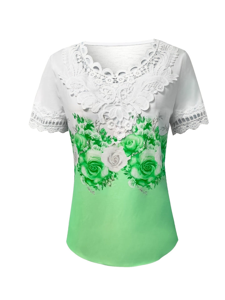 Yamileth | Top floral con encaje
