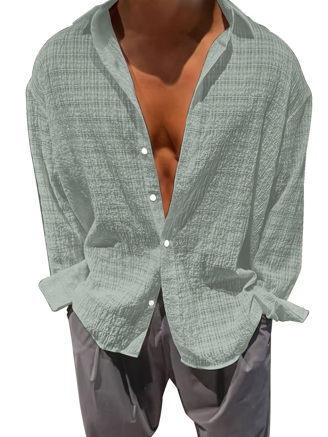 Washington | Camisa manga larga de textura relajada