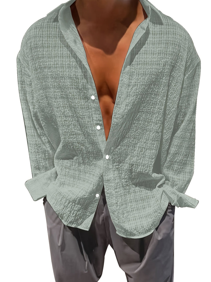 Washington | Camisa manga larga de textura relajada