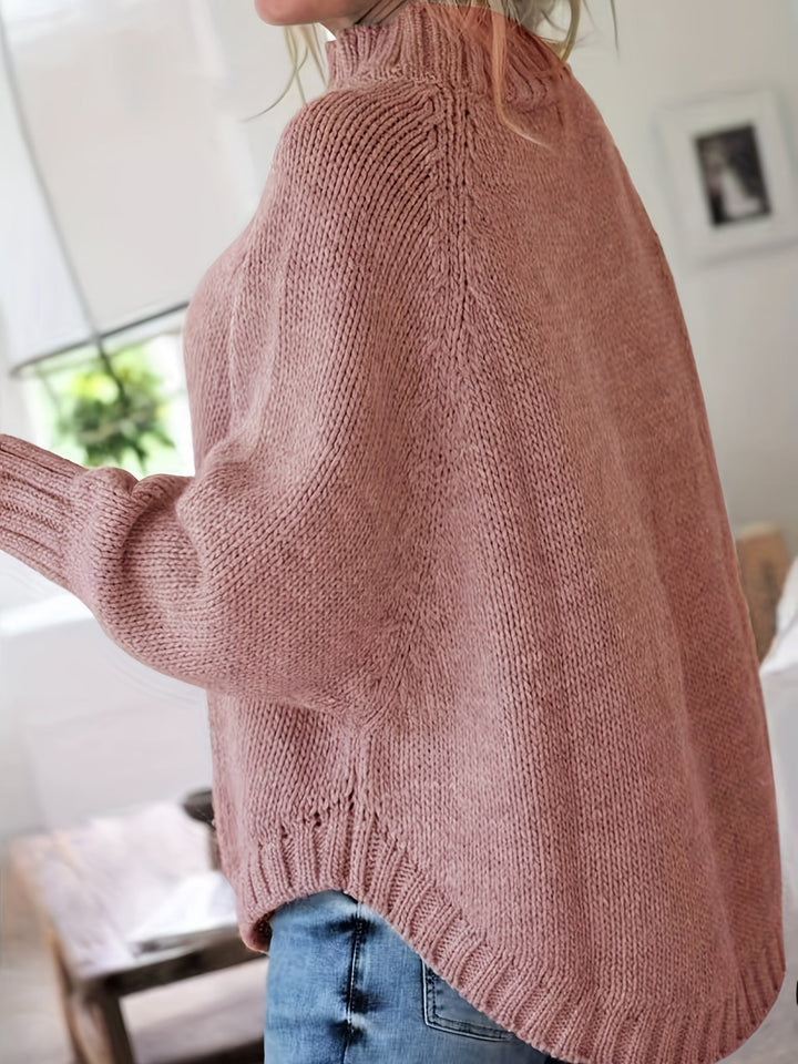 Eugenia | Sweater de punto trenzado con cuello alto