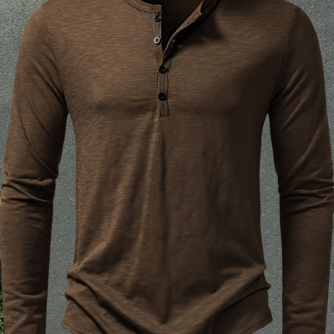 Gerardo | Polera henley de manga larga