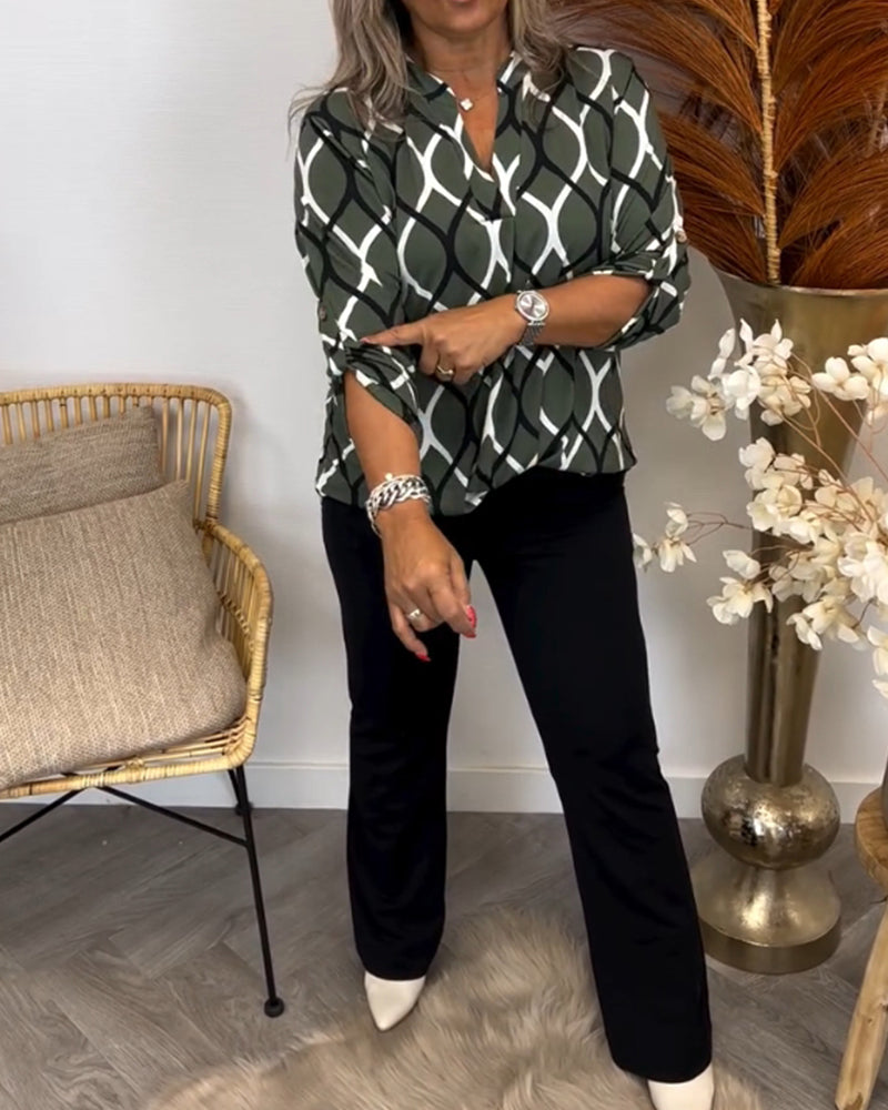 Claudia | Blusa Elegante con Estampado Moderno