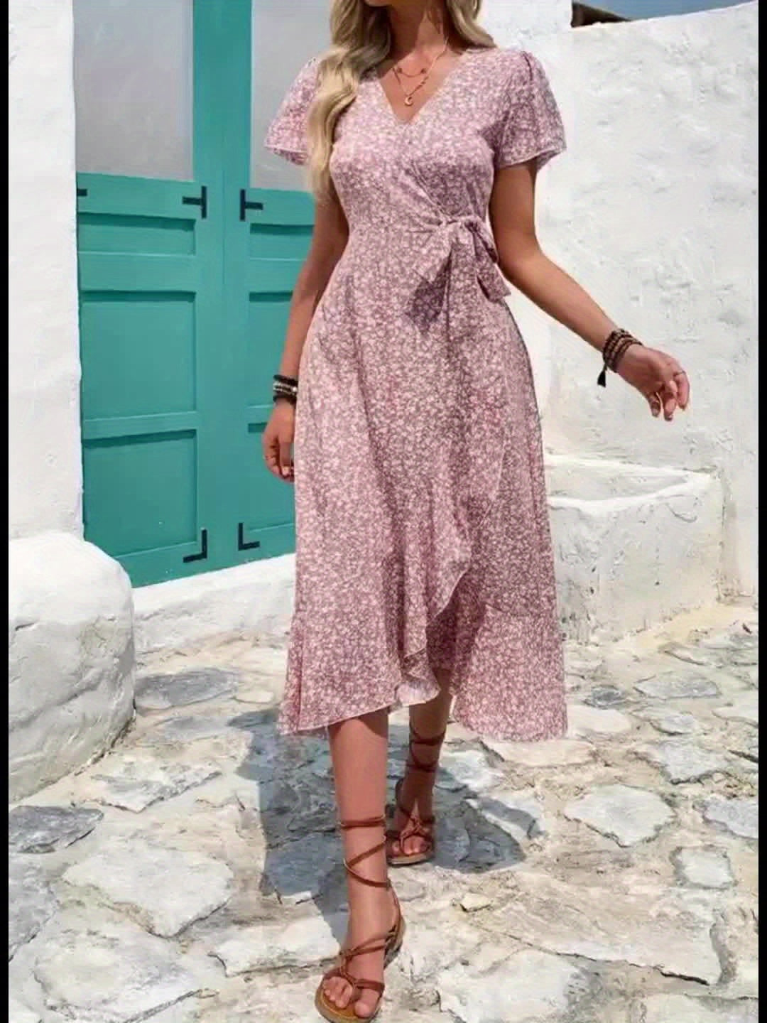 Alma | Vestido largo envolvente floral