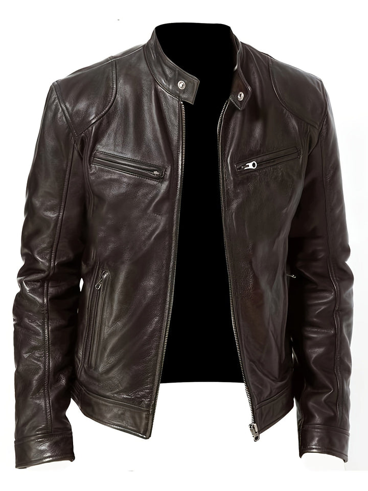 Héctor | Chaqueta moto cuello alto