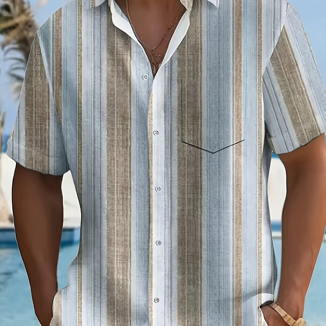 Mateo | Camisa de rayas manga corta