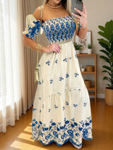 Lucy | Vestido largo floral off the shoulder