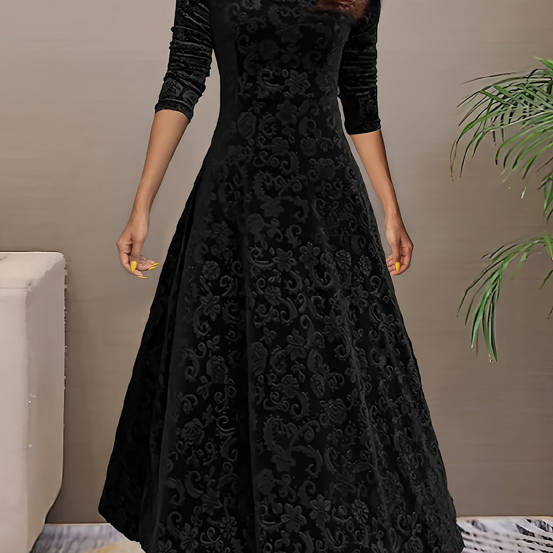 Elena | Vestido midi elegante de manga larga