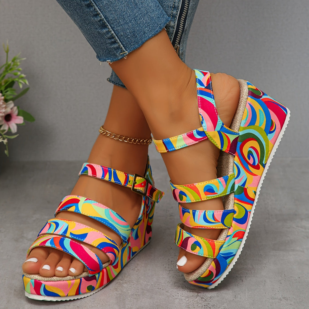 Giselle | Sandalias de plataforma con taco cuña