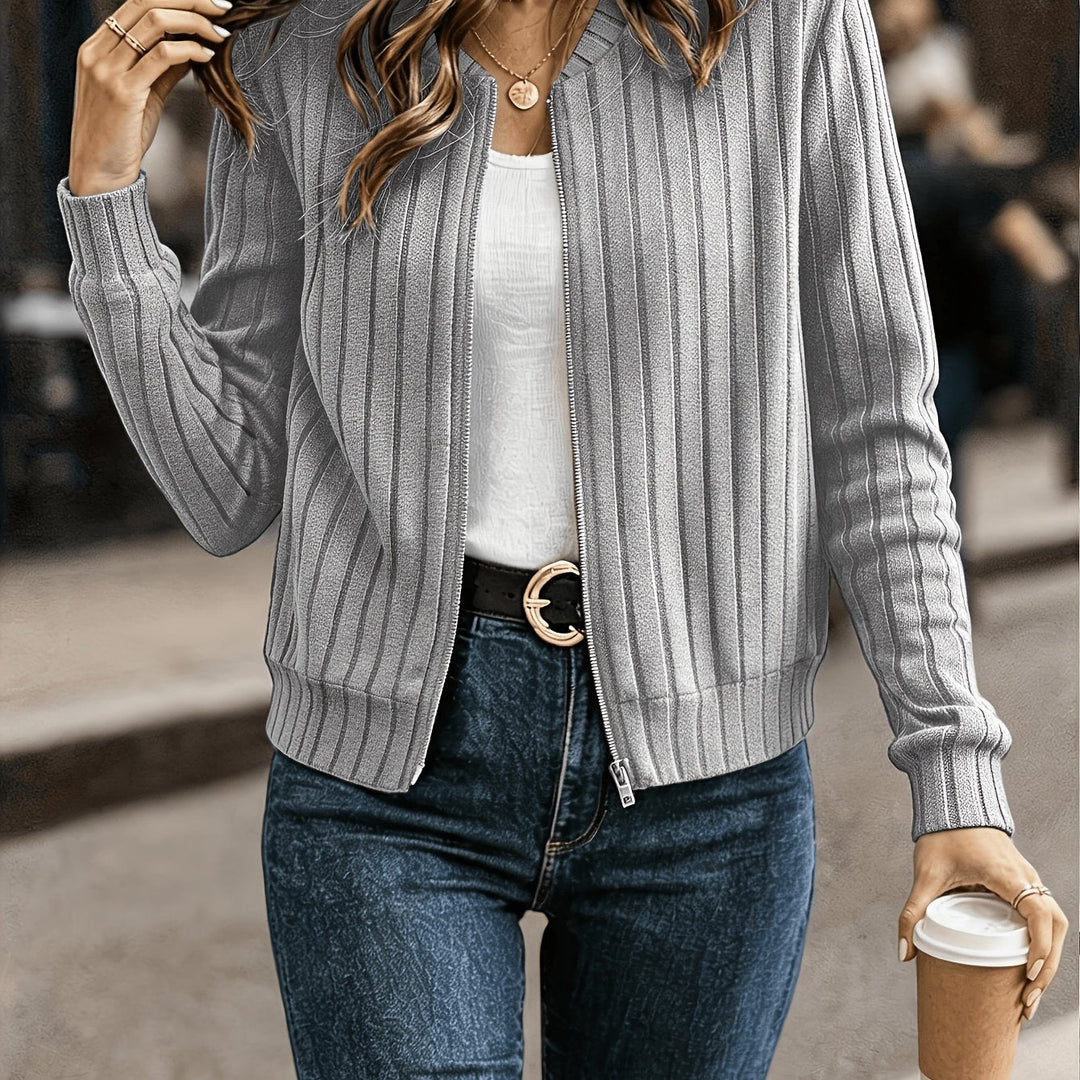 Liliana | Chaqueta acanalada con cierre