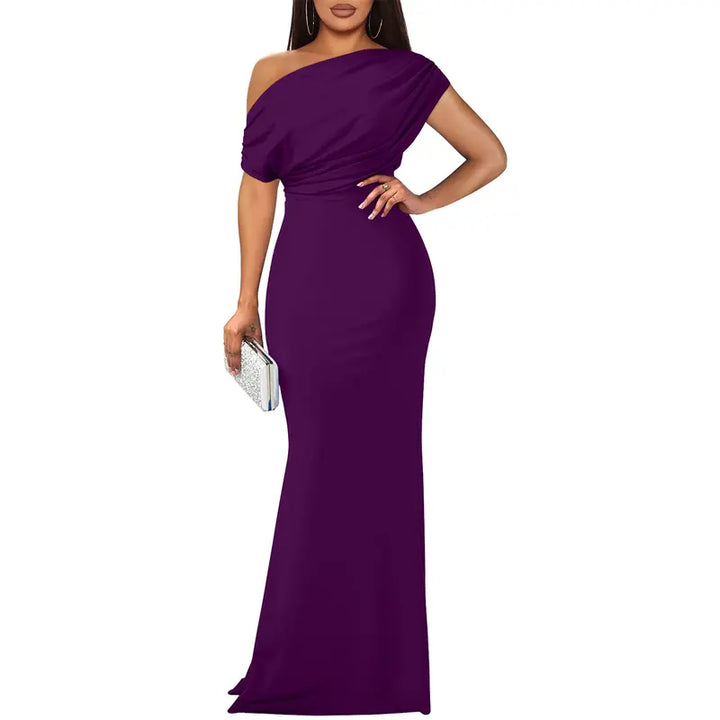 Imelda | Vestido largo de fiesta con escote asimétrico