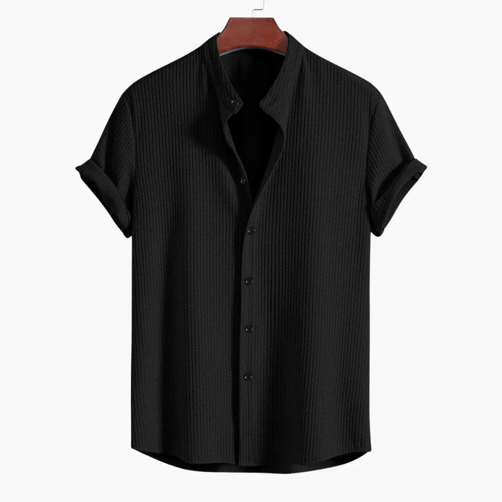 Federico | Camisa manga corta cuello mao