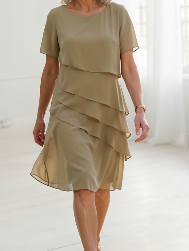 Rosana | Vestido de capas en gasa